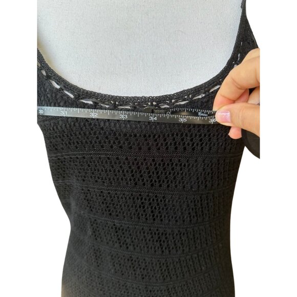 Rugby 2004 Black Lace Dress Ralph Lauren Medium 100% Linen with Silk - Picture 7 of 8